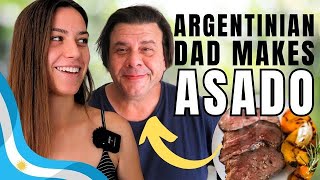 MY DAD shows you how to make ARGENTINIAN ASADO  Intermediate Spanish [upl. by Alida]