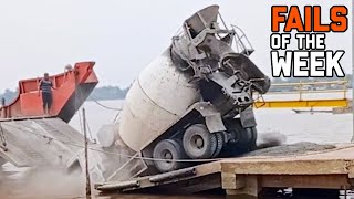 Truck Crashes in River Fails Of The Week [upl. by Nekal764]