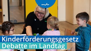 Landtag SachsenAnhalt Debatte zum Kinderförderungsgesetz  MDR [upl. by Annabella]