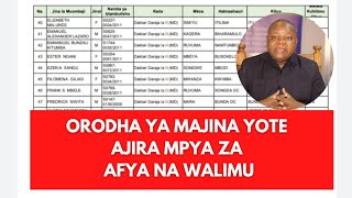 AJIRA MPYA ZA WALIMU 2021ORODHA YA WALIMU NA AFYA AJIRA MPYA ZA WALIMU NA AFYA 20212022 [upl. by Anyzratak]