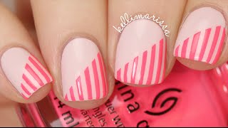 DIY Beginner Striping Tape Nail Art Tutorial  KELLI MARISSA [upl. by Dygal]