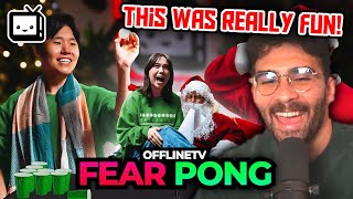 Hasan reacts to OfflineTV vs Fearamp FEAR PONG ft AustinShow QTCinderella and Will Neff [upl. by Nyleda]