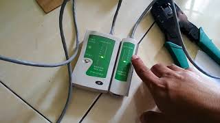 Pengetesan Test Kabel LAN Menggunakan LAN Tester MASTER NSHL468 CABLE TESTER [upl. by Yetnom]