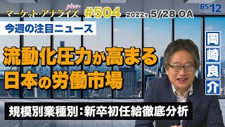 【流動化圧力が高まる日本の労働市場】規模別業種別新卒初任給徹底分析│岡崎良介の最新ニュース（2022年5月28日放送「マーケット・アナライズ plus」） [upl. by Kus768]