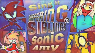 Suffering Siblings V3 Scrappted Amy And Sonic Sing it FNF Pibby Apocalipse Hotfix Flp [upl. by Novyar]