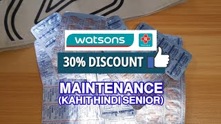 Watsons Discount sa Maintenance Medicines Comply and Save  Watsons Pharmacy Murang Gamot [upl. by Rochester24]