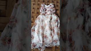 Organza frock beautiful organza frock design organza fabric short video shorts [upl. by Mickelson]