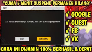 Cara Mengatasi akun Ff Kesuspend terbaru 2024  Cara mengatasi Suspend Permanen akun Ff 100 Work [upl. by Ardnikat419]