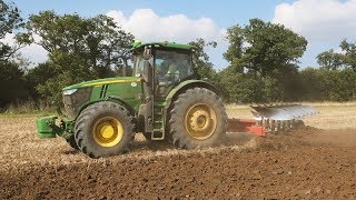 John Deere 7310R and 8530 ploughing and subsoiling  from A Year Farming with Deere [upl. by Naara862]