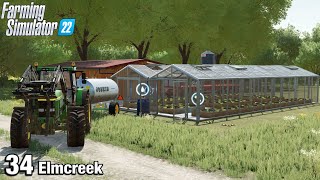 BUILDING A LARGE GREENHOUSE  Farming Simulator 22 FS22 Elmcreek Ep 34 [upl. by Haslett]