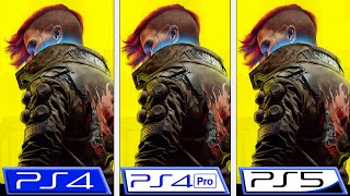 Cyberpunk 2077  PS4  PS4 Pro  PS5  NextGen Patch 15 Graphics Comparison [upl. by Kling63]