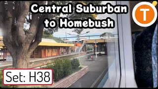 Sydney Trains  Central to Homebush Sped Up [upl. by Waugh189]