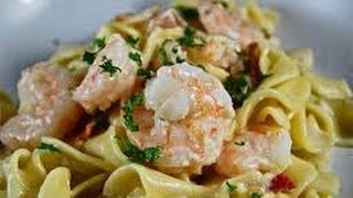 Pasta a la Carbonara con Gambas [upl. by Anovad]