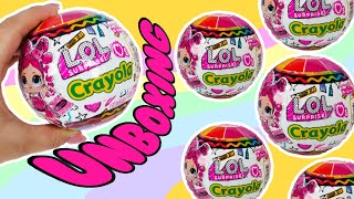 LOL Surprise CRAYOLA Dolls Unboxing [upl. by Eizzil]