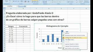 Espacio entre barras grafico excel [upl. by Anatlus801]