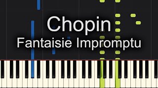 Fantaisie Impromptu Chopin Piano Tutorial Synthesia [upl. by Benilda]