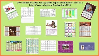 Calendriers 2020 [upl. by Aennyl]