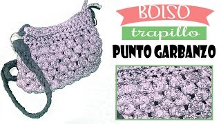 Diy Bolso trapillo punto garbanzo paso a paso [upl. by Goldina]