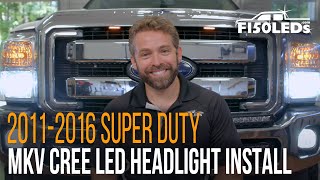 2011  2016 Ford Super Duty LED Headlight Install Instructions [upl. by Alikam323]