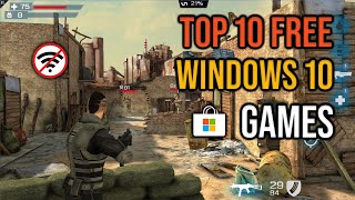 Top 10 FREE Games on Windows 10 Store you can play Offline [upl. by Fitzger841]