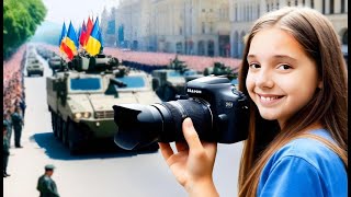 🥳 La mulți ani ORADEA ❗️ MARA e REPORTER și VLOGGER 🎥 la PARADA MILITARĂ în ORADEA 🏣 [upl. by Salokkin]