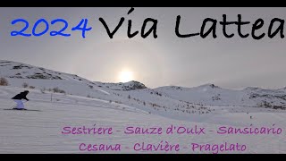 Vialattea Sestriere  2024  Teaching My Girlfriend How to Ski [upl. by Nwonknu204]