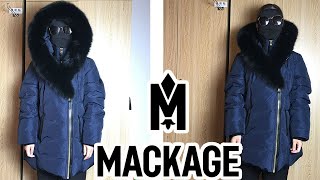 ADALI Down coat with blue fox fur Signature Mackag Try on amp Review [upl. by Eillah]