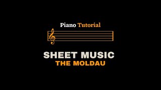 Smetana  The Moldau  Intermediate Piano Tutorial Sheet MusicScore [upl. by Lally]