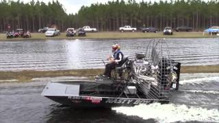 Airboat Racing at Hog Waller Mud Bog March 2016 [upl. by Asiruam]