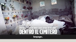 Terremoto dentro il cimitero di Amatrice quotI nostri morti senza riparo da un annoquot [upl. by Sivia]