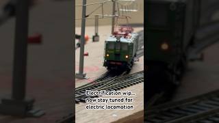 Model railway electrification adding catenary [upl. by Emlyn]