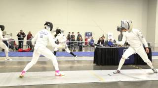 Curtis McDowald v Ivan Zagoruiko T64 Div 1 Mens Epee January NAC with SlowMo2017 [upl. by Arden]