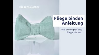 Fliege binden Anleitung  Fliege und Querbinder binden [upl. by Ileane]