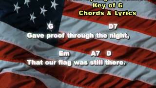 Star Spangled Banner  Chords amp Lyrics [upl. by Nyrret]