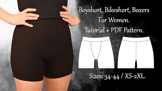 How to sew Stretch Boxers  Boy shorts  Bike shorts for women DIY Sewing Tutorial and PDF Pattern [upl. by Sophey]