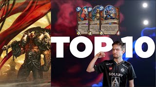 LE TOP 10 DES MEILLEURES CARTES GUERRIER DE L HISTOIRE DU JEU  HEARTHSTONE [upl. by Ocirled]