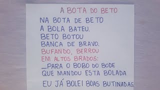 Leitura de texto  Aprendendo a Ler  Leitura com Ba Be Bi Bo Bu Bão  Ficha de Leitura  EJA [upl. by Atsylac399]