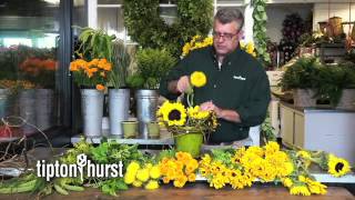 How To Make A Sunflower Arrangement  Tipton amp Hurst [upl. by Merl895]