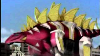 Thundersaurus Megazord Stegazord Formation Transformation  Dino Thunder  Power Rangers Official [upl. by Xila]