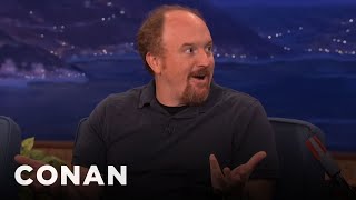 Louis CK Punches Dog In The Face To Save Her Life  CONAN on TBS [upl. by Photima]