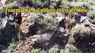 I found Epidote  Tourmaline  Quartz crystals in pegmatite vein [upl. by Rudyard]