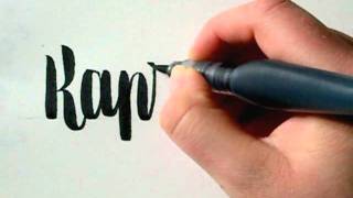 Retro Brush Calligraphy  Kaprifolie  by Hejheidi [upl. by Nafis735]