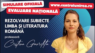 Rezolvare LIVE Simulare Evaluare Nationala 2024  Limba și Literatura Română [upl. by Llegna669]