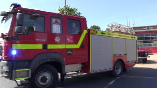 Norfolk Fire amp Rescue ServiceThetford RRP12reg 4x4 MAN amp FFU13reg Land Rover Turnout July 2018 [upl. by Michelsen]