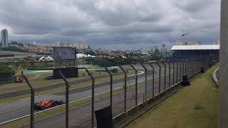 Interlagos turn 4 F1 HONDA ENGINE DOWNSHIFT SOUND  2021 São Paulo Grand Prix FP1 [upl. by Acnayb]