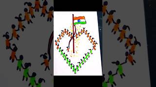 independence day drawing ideas for kidsviral art payalkukreja anaya amaira shorts cartoon [upl. by Aihsenad]