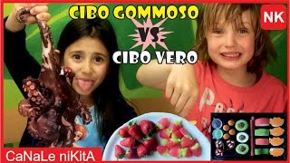 Real vs Gummy Challenge ita  Cibo reale vs Cibo gommoso sfida  Real food vs gummy food [upl. by Ohaus]