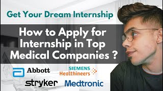 Biomedical Students  How to apply for Internship in Top Medical Companies Biomed Bro [upl. by Komarek]