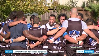 Rugby  la quotdémonstrationquot de Sarlat à Bergerac [upl. by Chiarra248]