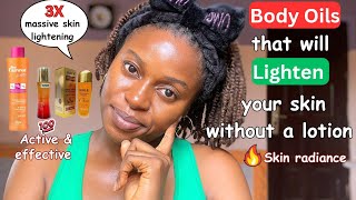 These Body oils will lighten your skin even without using body lotions💯 best lightening body oils [upl. by Marcos]